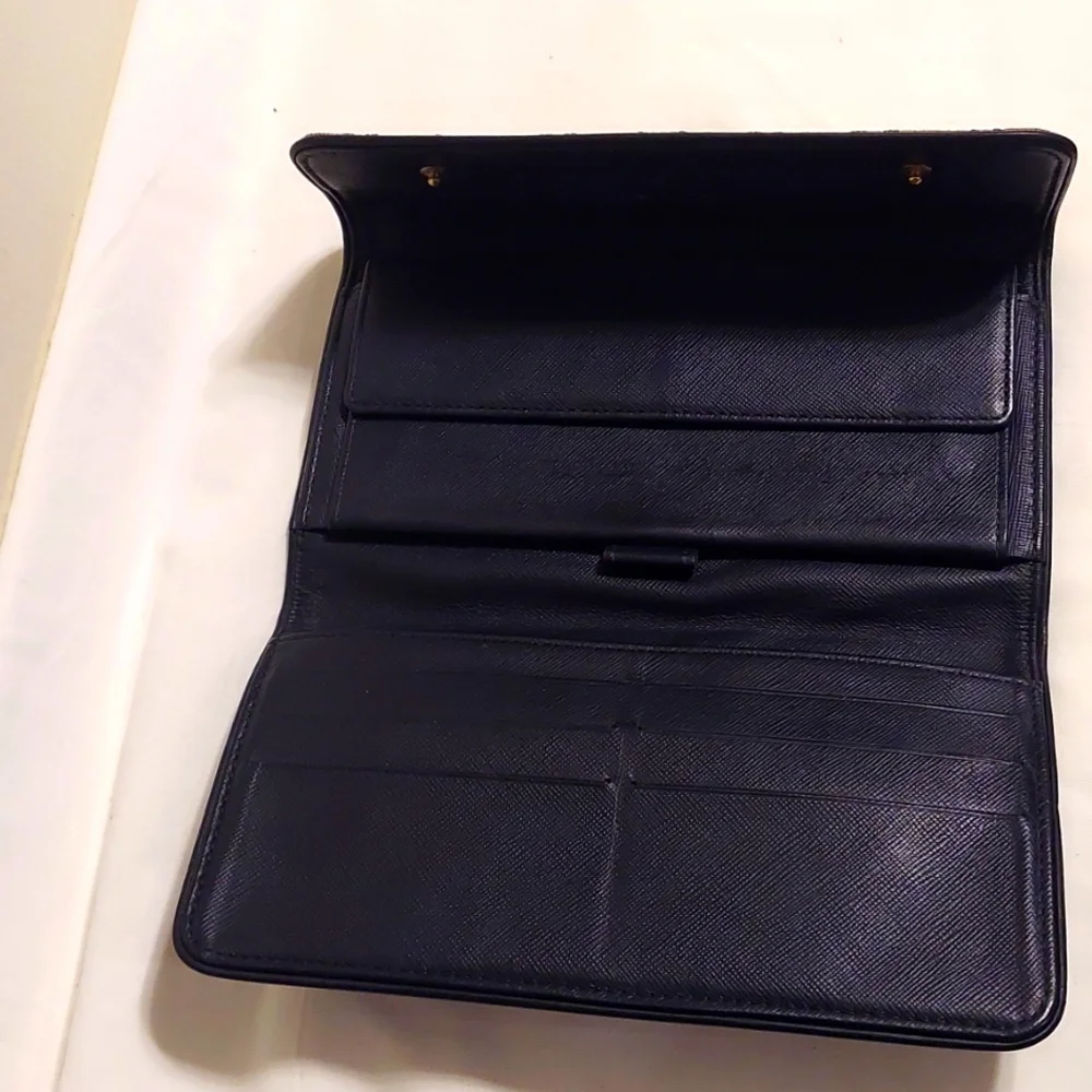Louis Vuitton Blue Denim long Wallet